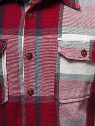 Pánská Košile Vínová OZONEE NB/MC727R