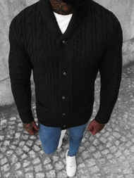 Pánský Svetr Černý OZONEE NB/MM6017/4