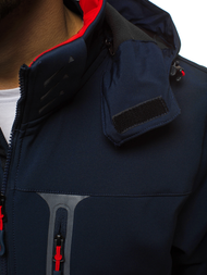 Pánská Bunda Softshell modro-červená OZONEE GE/12262