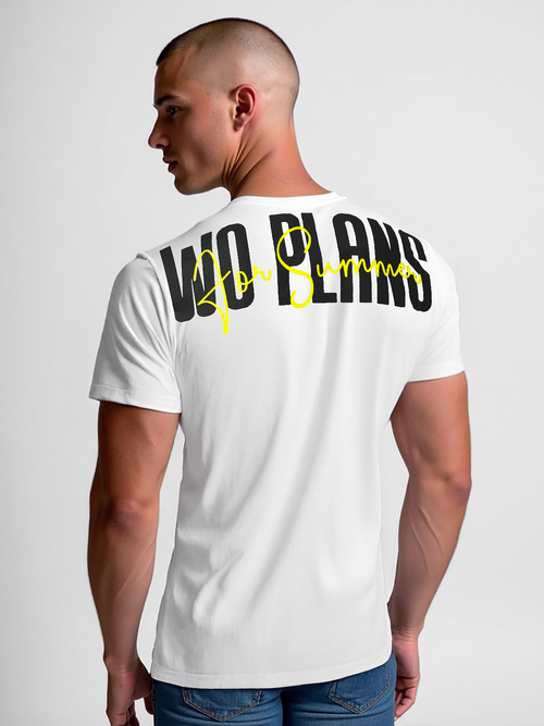 Pánské Tričko Bílé OZONEE O/T1277/1Z