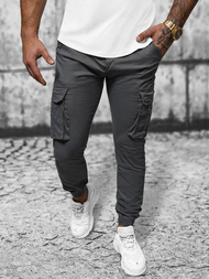 Pánské Chino Jogger Kalhoty Grafitové OZONEE NB/MP0202GS