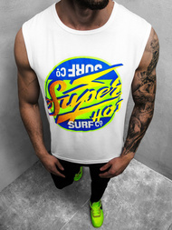 Pánské Tílko Bílé OZONEE JS/KS2076Z