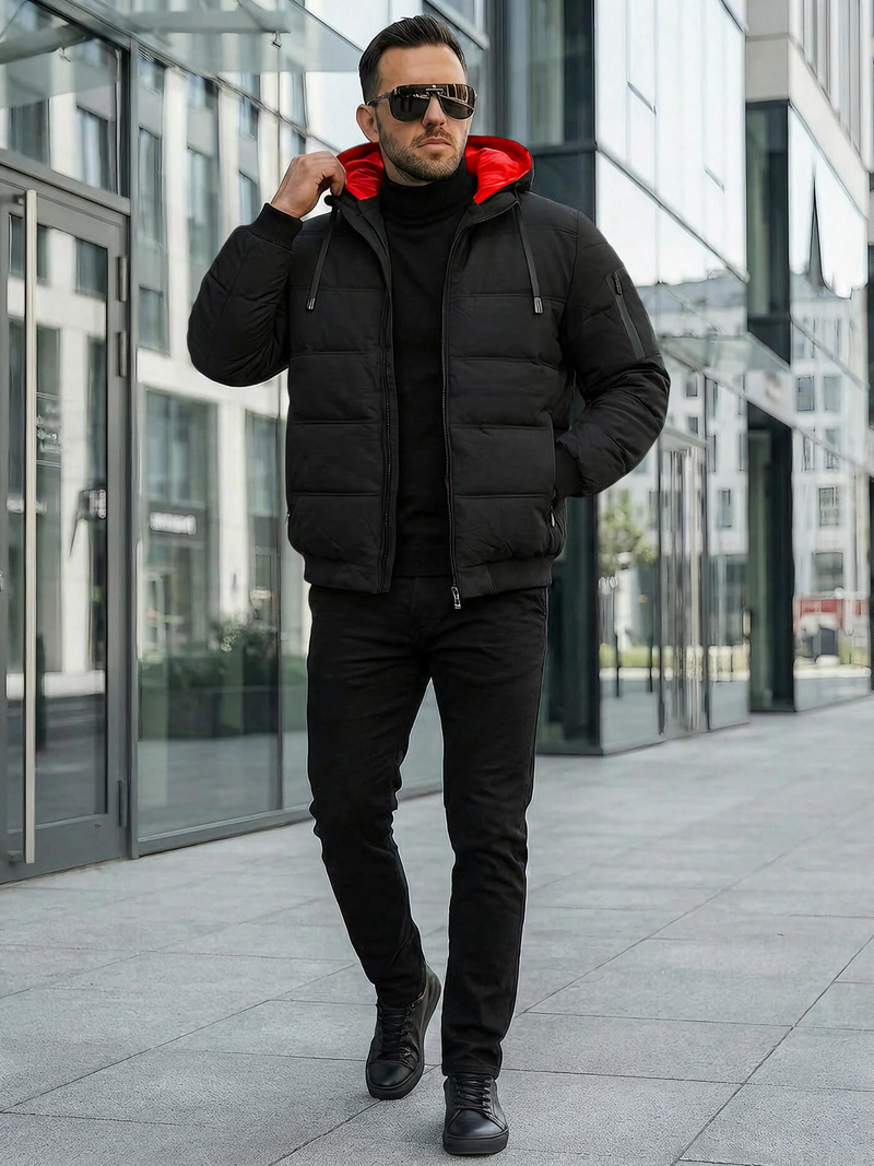 Pánská Bunda Černá OZONEE JS/31M5003Z