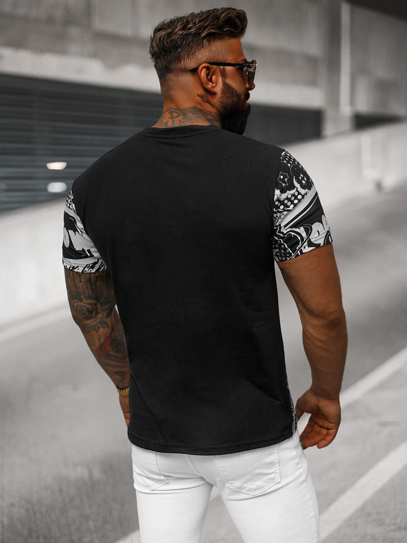 Pánské Tričko Černé OZONEE O/T137/3