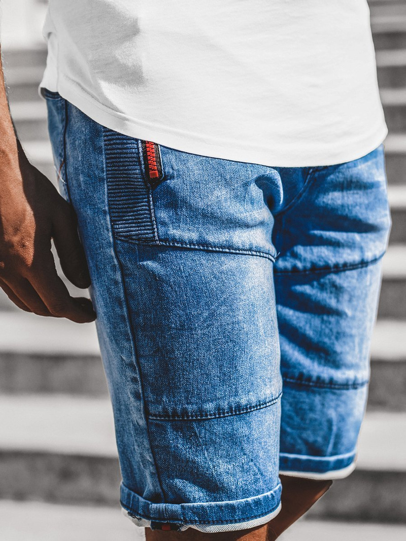 Pánské džínové kraťasy Modré OZONEE RF/HY348