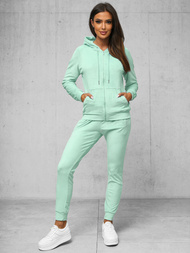 Dámská velurová tepláková souprava mentolový OZONEE JS/8C1176/39Z