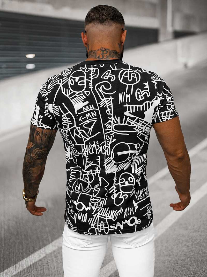 Pánské Tričko Černé OZONEE O/T1269/3