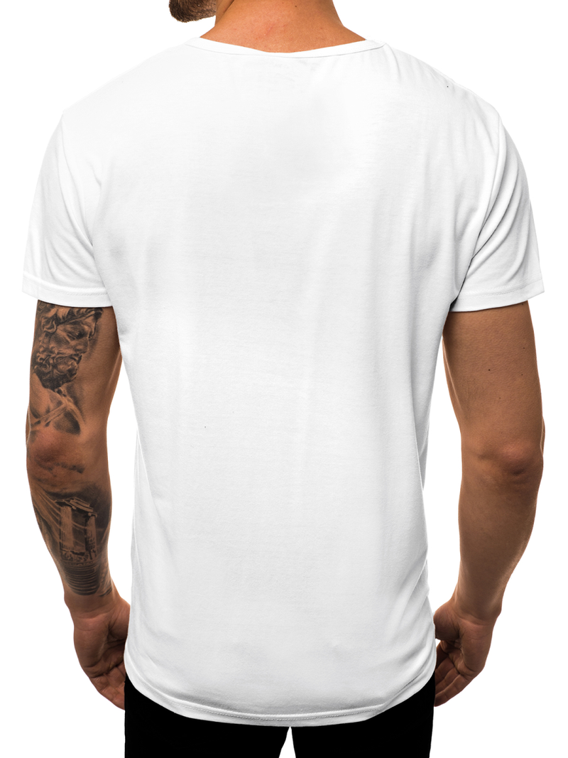 Pánské Tričko Bílé OZONEE JS/KS1958