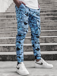 Pánské Kalhoty Jogger Maskáčové-Modré OZONEE A/1003