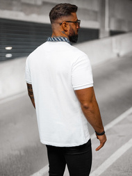 Pánské Polo Tričko Bílé OZONEE O/DA803