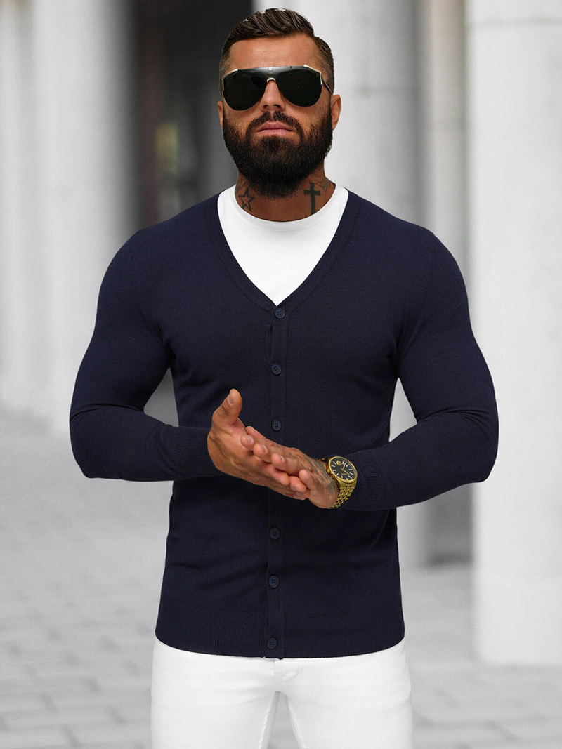 Pánský Svetr Námořnické Modré OZONEE NB/MM6006/6Z