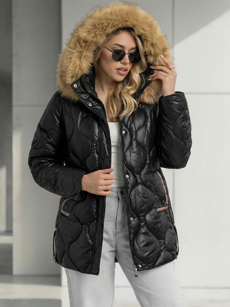 Dámská Bunda Černá OZONEE O/5M3226/392Z