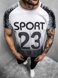 Pánské Tričko Bílo-Černé OZONEE JS/KS2068Z