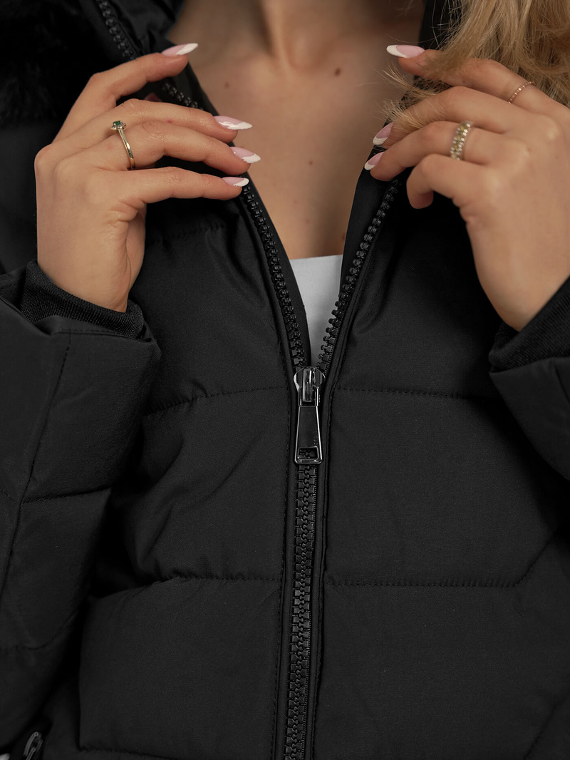 Dámská Bunda Černá OZONEE JS/16M9121/392Z