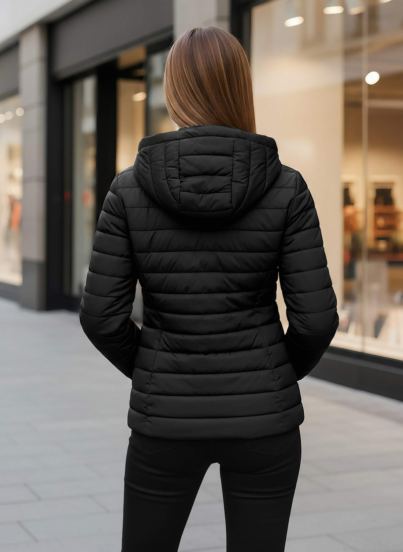 Dámská Bunda Černá OZONEE JS/16M9103/392Z