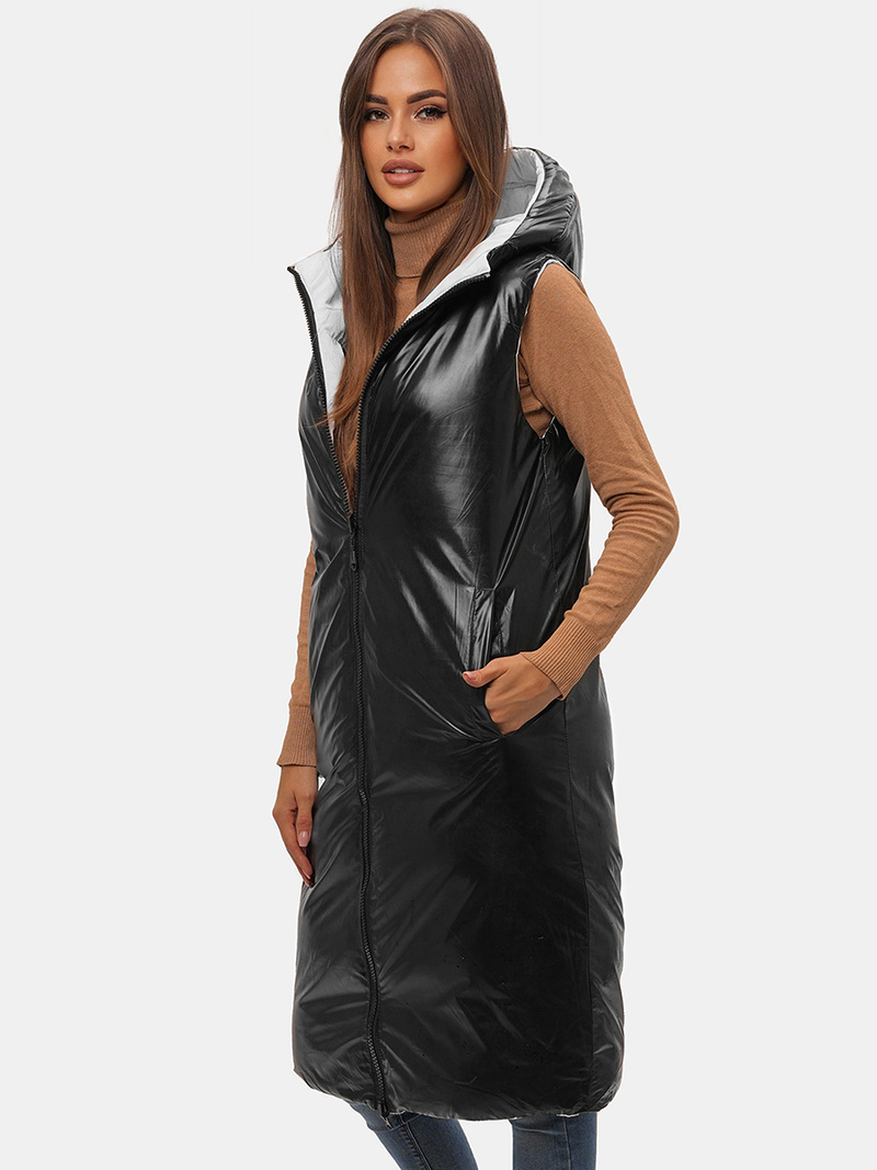 Dámská Vesta Oboustranná Bílá OZONEE JS/5M755/281