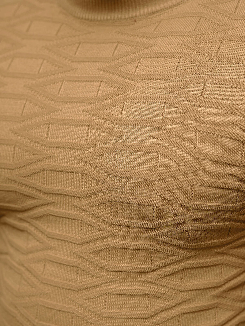 Pánský Svetr Tmavě-Béžová OZONEE O/ZZ190137