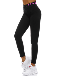 Dámské legíny černo-růžové OZONEE O/82353