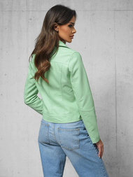 Dámská koženková bunda křivák mentolová OZONEE O/G88