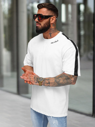 Pánské Tričko Bílé OZONEE O/QQ1195