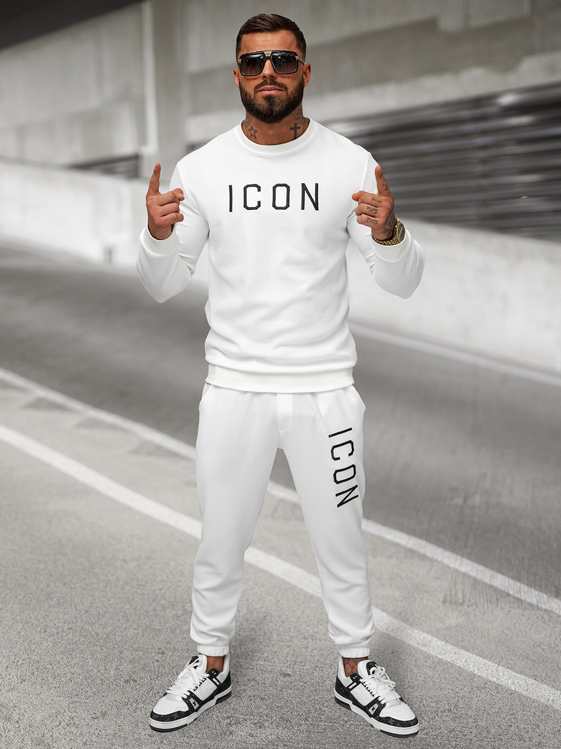 Pánské Tepláky Bílé OZONEE O/D9125Z