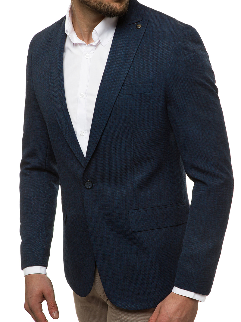 Pánské Sako Námořnická Modřá OZONEE H/28