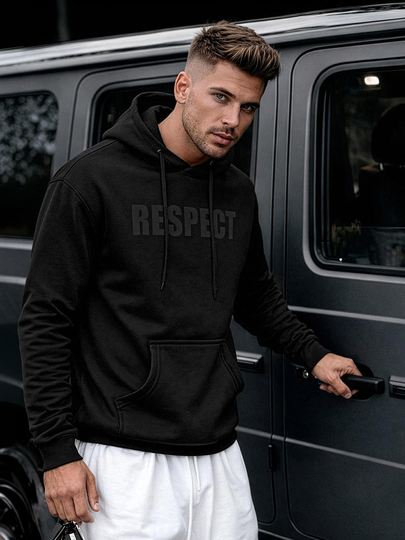 Pánská Mikina Černá OZONEE JS/8B1968/3