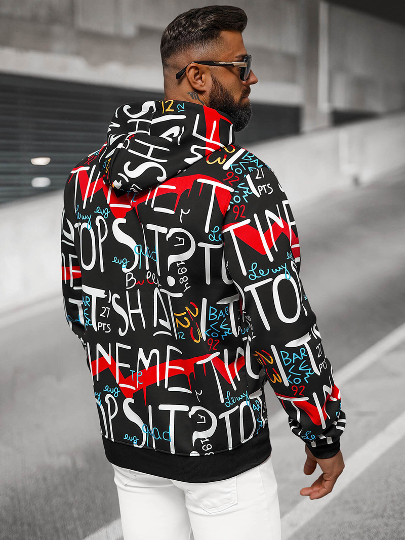 Pánská Mikina Černá OZONEE JS/8B1233/3