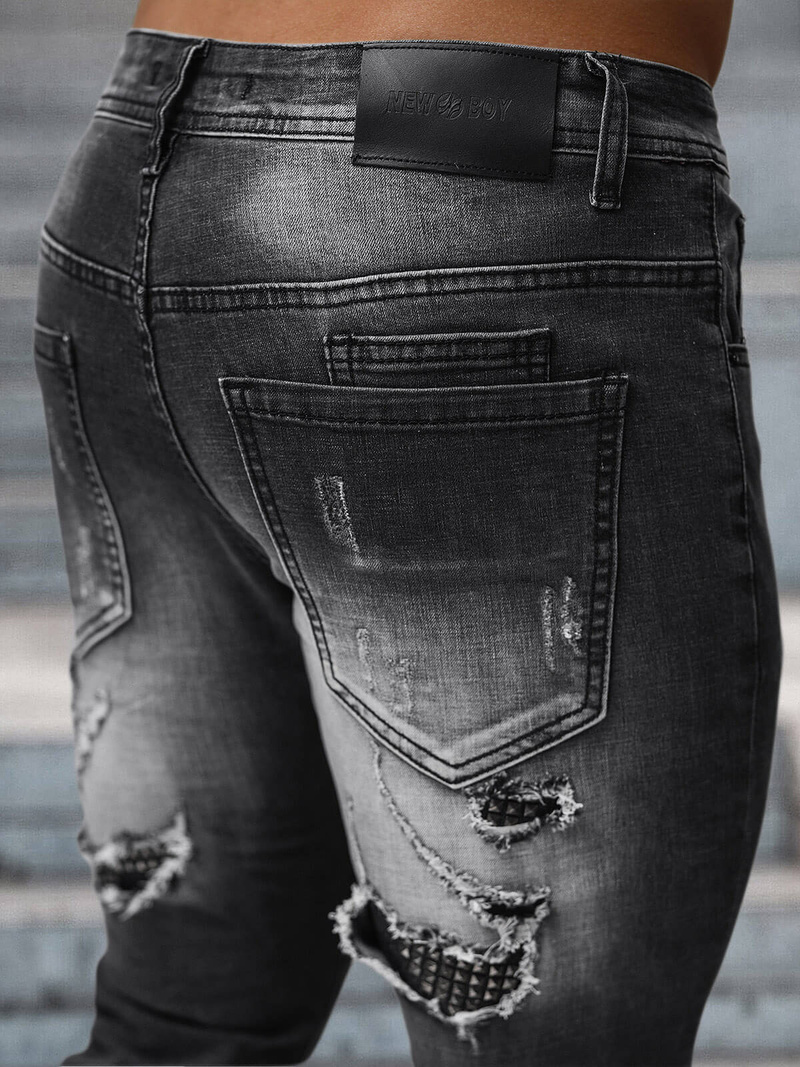 Pánské Džíny Černé OZONEE NB/MP0152N