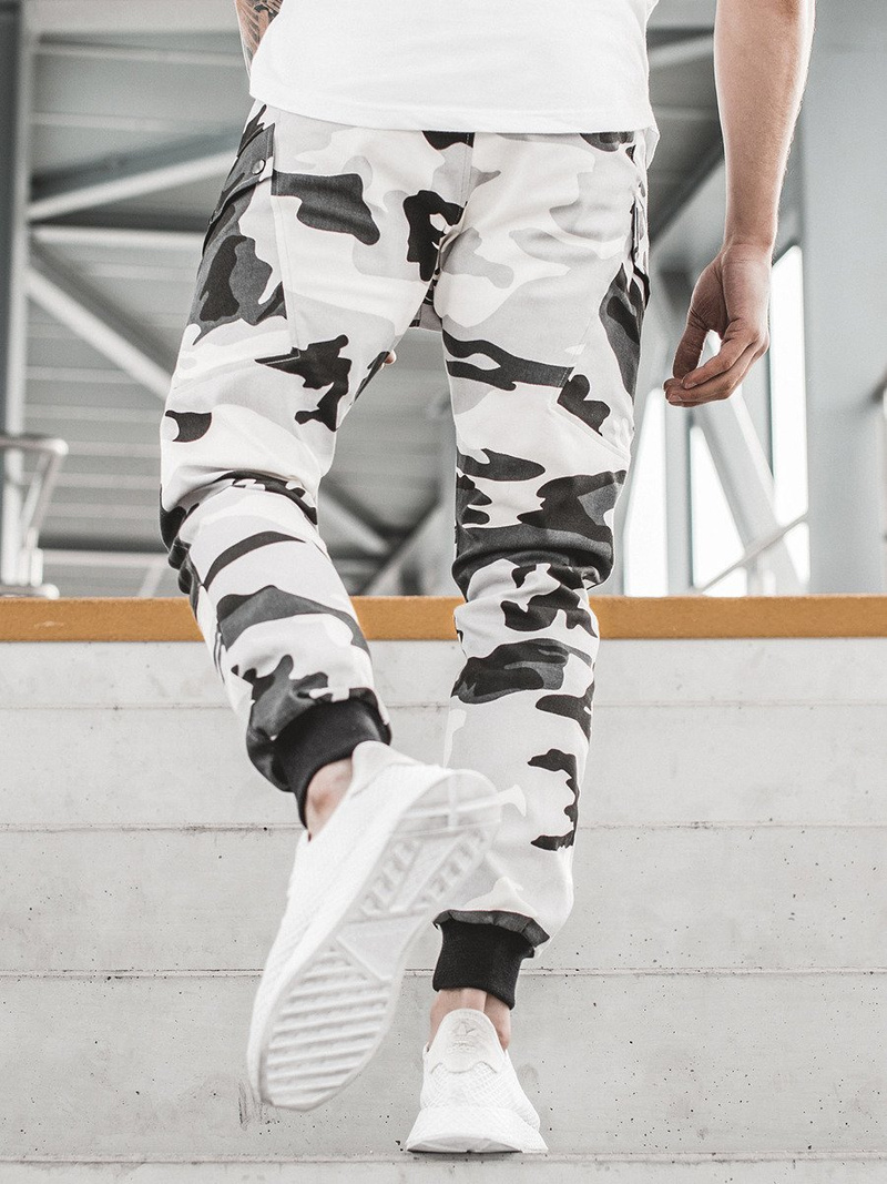 Pánské Kalhoty Jogger Černobílé OZONEE O/11103