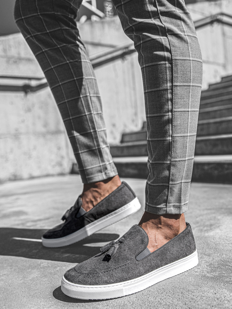 Pánské Boty Slip-On Šedé TAM/475