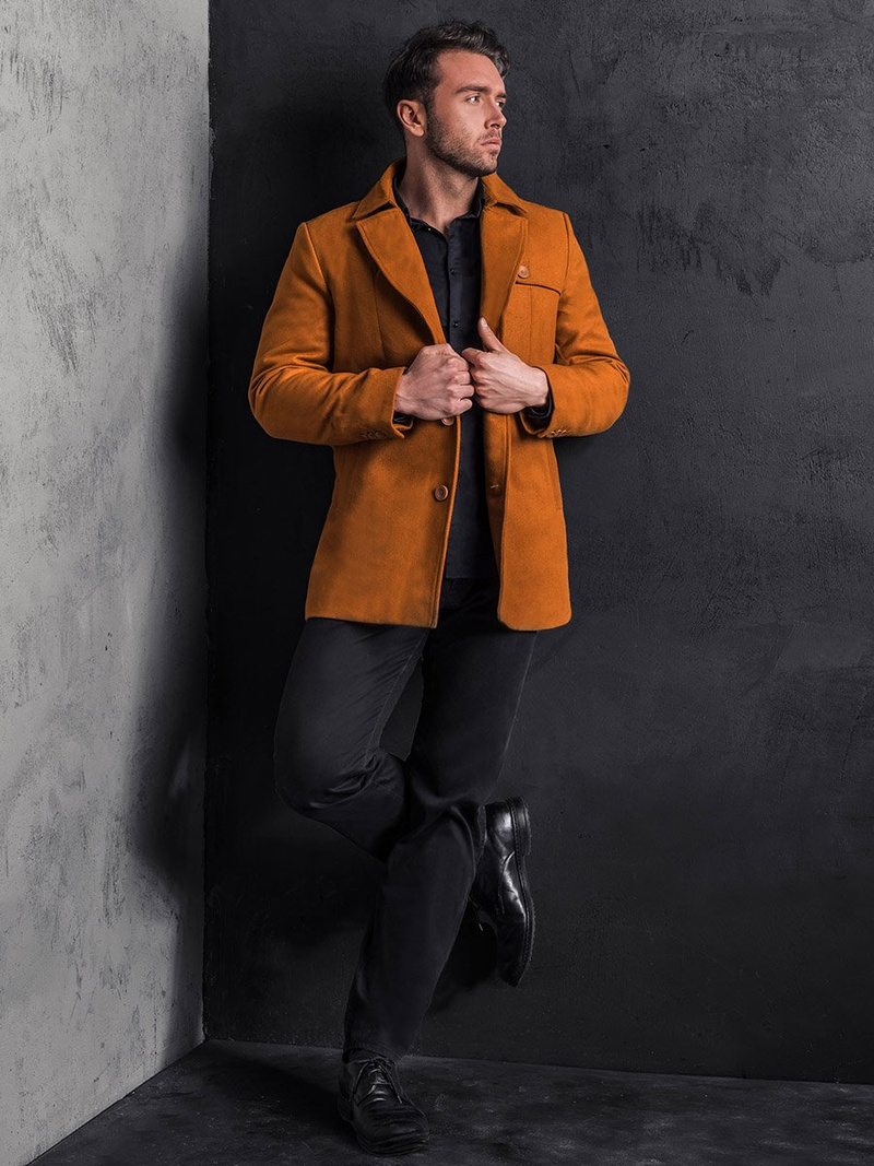 Pánský Kabát Camelová OZONEE N/5922Z