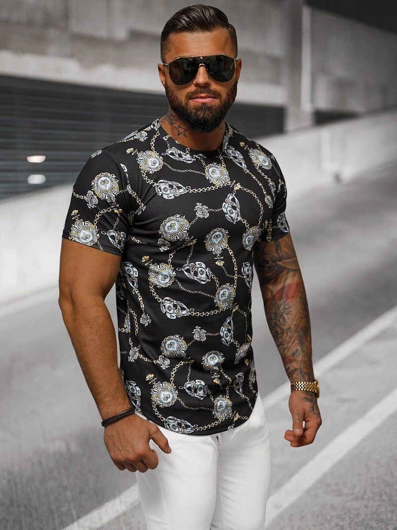 Pánské Tričko Černé OZONEE O/PT012