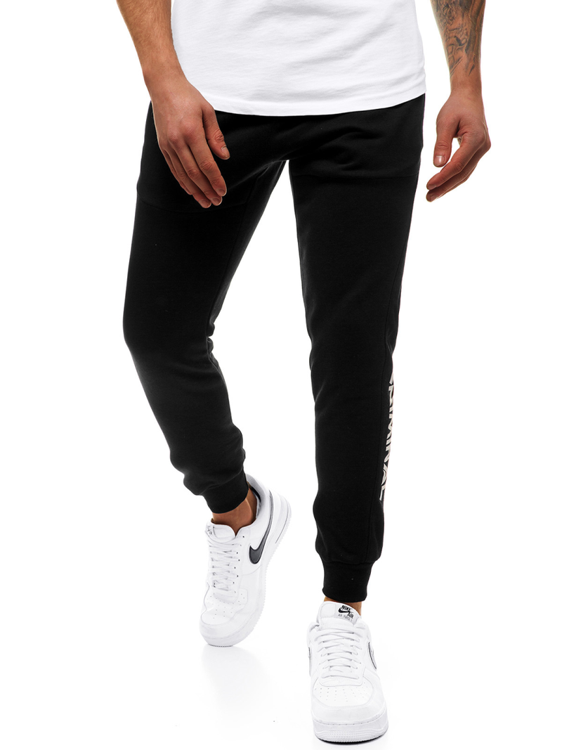 Pánské Tepláky Černobílé G/11129