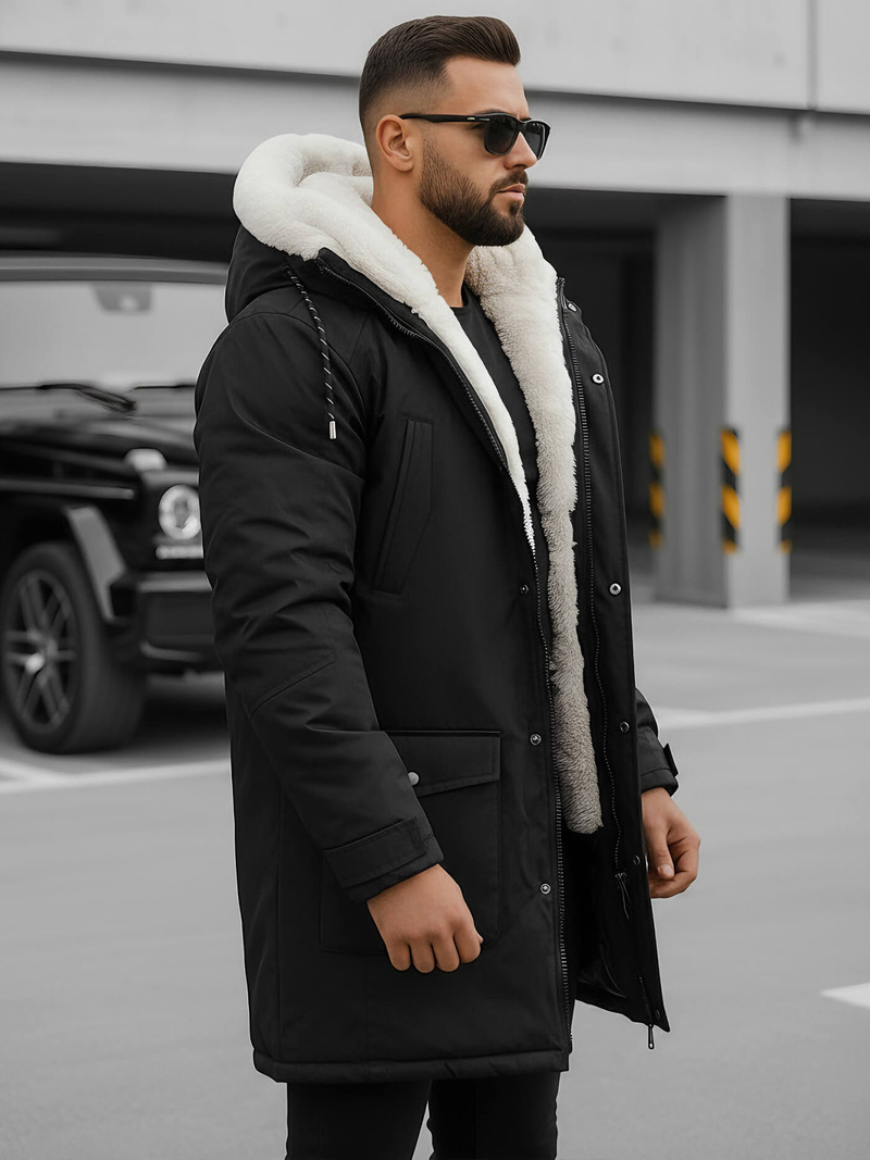 Pánská Zimní Bunda Černá OZONEE JS/5M120/392Z