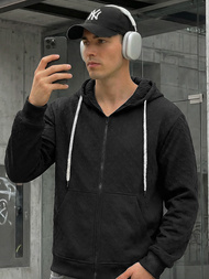 Pánská Mikina Černá OZONEE O/G3066