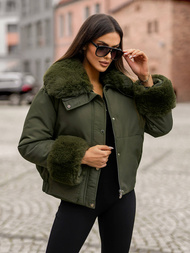 Dámská Zimní Bunda Khaki OZONEE O/H833