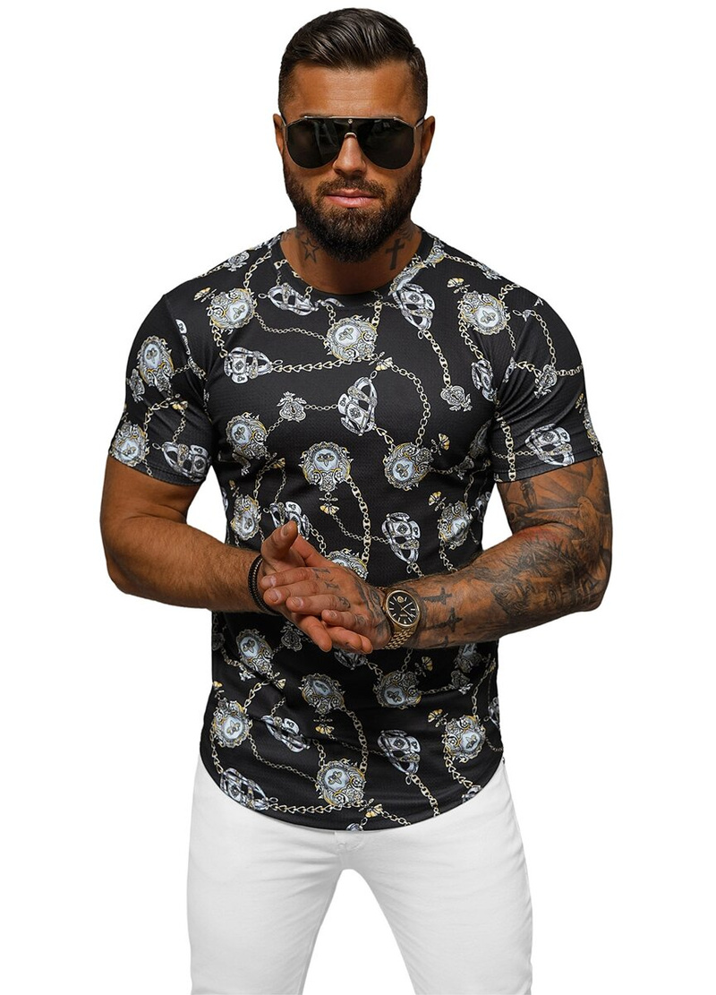 Pánské Tričko Černé OZONEE O/PT012