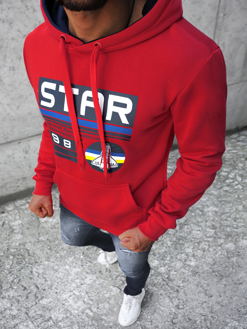 Pánská Mikina Červená OZONEE JS/Y10055