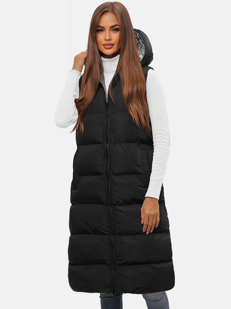 Dámská Vesta Oboustranná Černá OZONEE JS/5M755/392