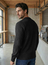 Pánský Svetr Černý OZONEE JS/59B3600/3