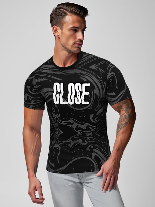 Pánské Tričko Černé OZONEE O/MPO3470Z