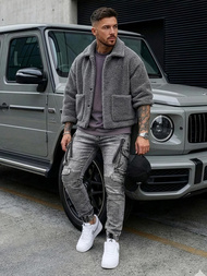 Pánské Džíny Grafitové OZONEE O/E10017Z