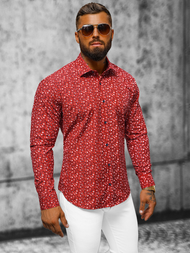 Pánská Košile Červená OZONEE O/3722Z