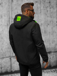 Pánská Softshellová Bunda Černo-Zelená OZONEE JS/HH026/1AZ