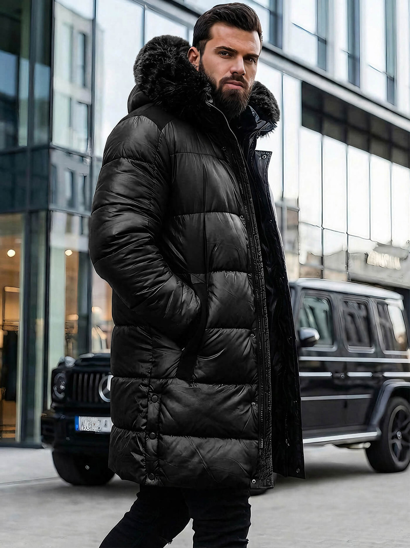 Pánská Bunda Černá OZONEE O/M800Z