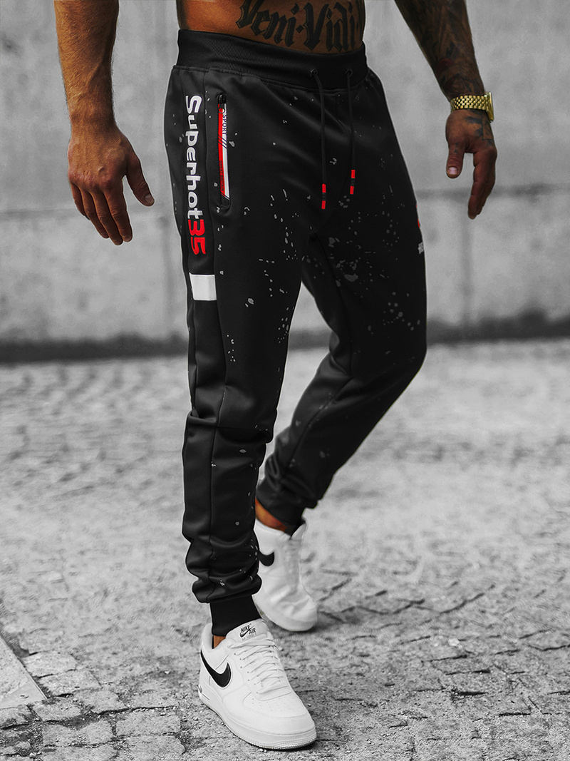 Pánské Tepláky Černé OZONEE JS/K10233Z