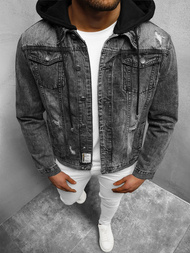 Pánská Džínová Bunda Černá OZONEE NB/MJ505N