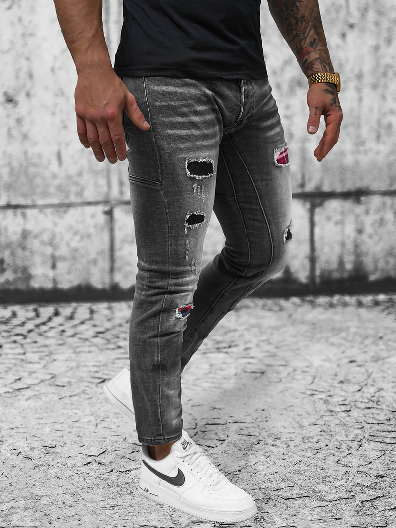 Pánské Džíny Černé OZONEE NB/MP0050NZ