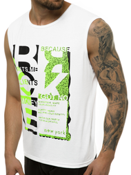 Pánské Tílko Bílé OZONEE JS/KS2077